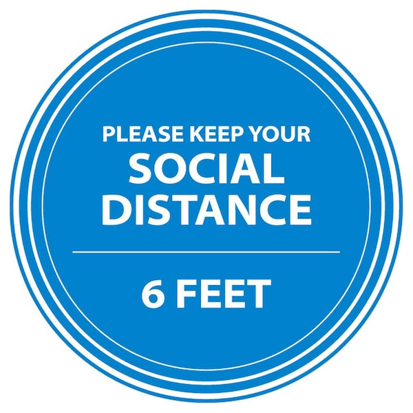 Identity Group Please Keep Your Social Distance, V.2, Blue, 15" 8373XBL
